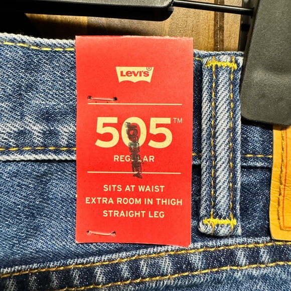 2 pairs!! NEW! Levi’s 505™ REGULAR FIT MEN'S JEANS, Medium Stone Wash, 38x34 - Picture 4 of 14